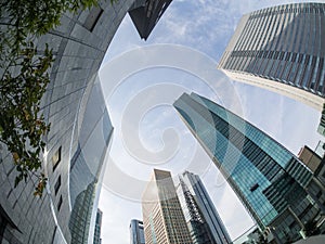 Skyscrapers at Shiodome District Tokyo